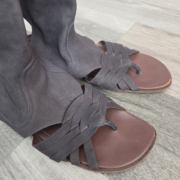 Donald J. Pliner Tall Leather Sandal Boots - Picture 3 of 10